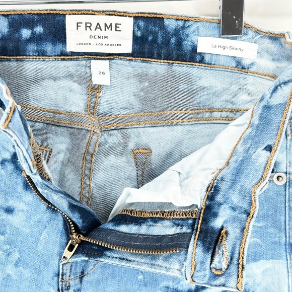 FRAME Women's Le High Skinny Raw Edge Jeans Size 26 - Picture 8 of 9